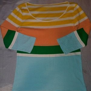 NEW Ann taylor color block top women's size Medium